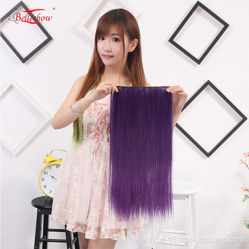 Hot sell long straight ponytail hair extension best seamless clip in hair extensions for femail best hair extensions 2019